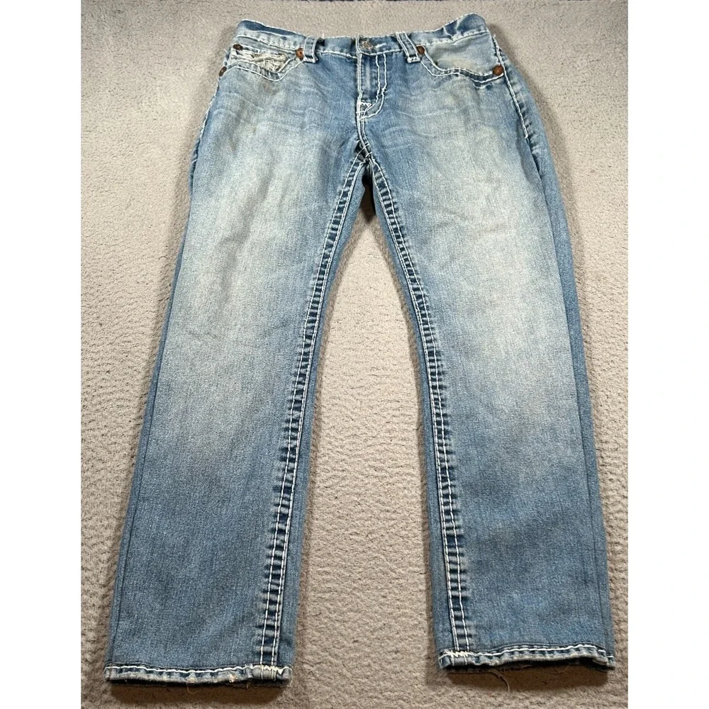 Vintage True Religion Jeans Mens 33x27 Blue Denim Billy Super‎ T Made USA Y2K